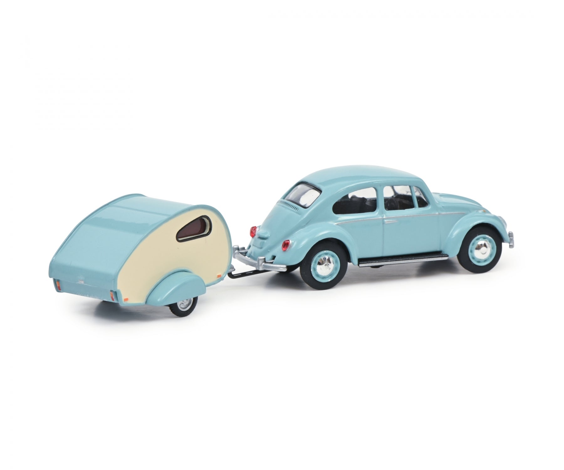 Volkswagen Beetle with Caravan 1:64 Diecast Scale Model Right Side View