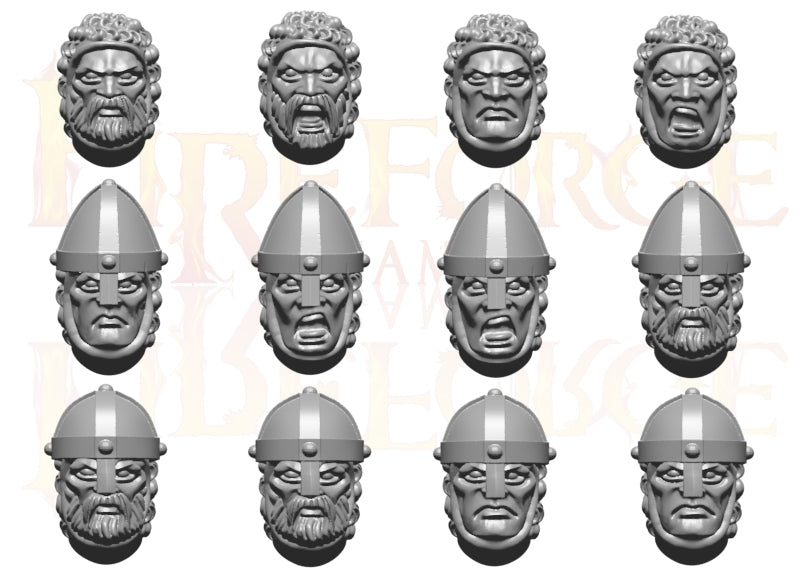 Western Knights, 28mm Model Figures Head Options