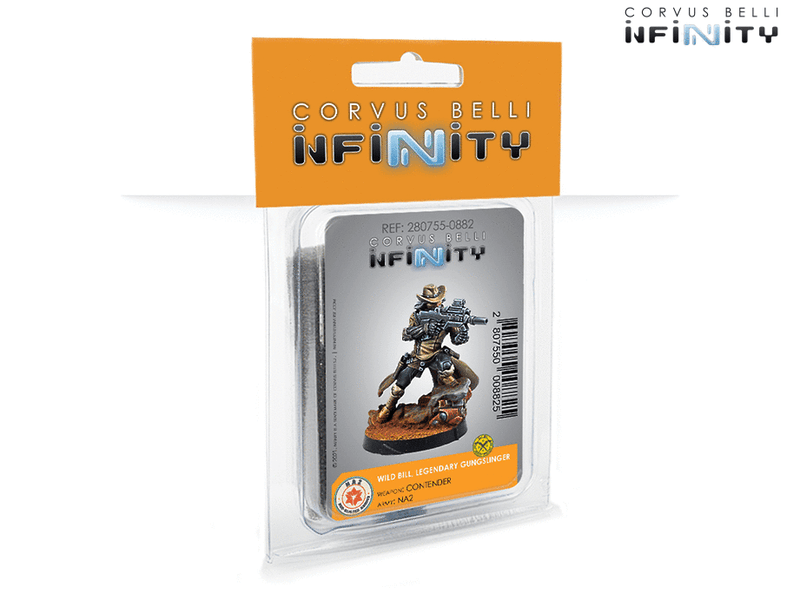 Infinity NA2 Wild Bill, Legendary Gunslinger (Contender) Miniature Game Figure Blister Package