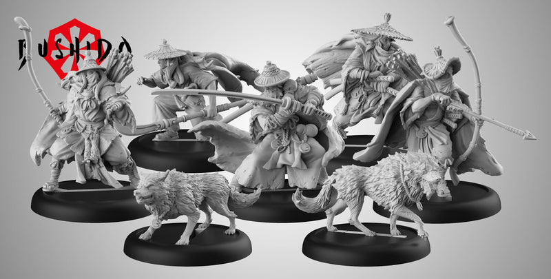 Open Rebellion (Wolf Clan) Themed Warband Metal Figure Set Assembled Figures