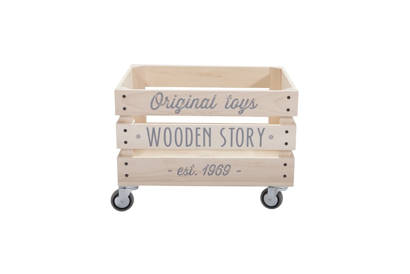 Natural Colored Wooden Storage Crate