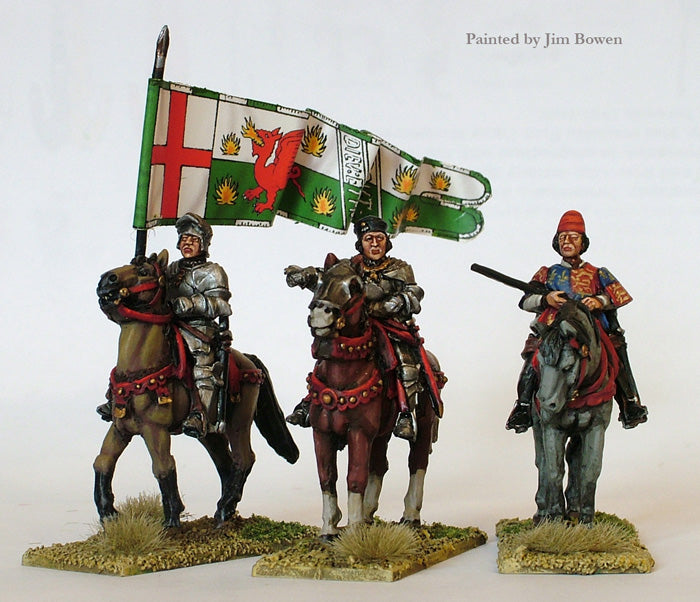 Wars Of The Roses Lancastrian High Command Mounted, 28 mm Scale Model Metal Figures