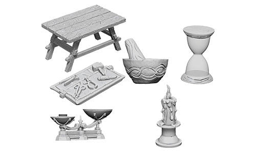 Deep Cuts Unpainted Miniatures: Workbench & Tools By Wizkids