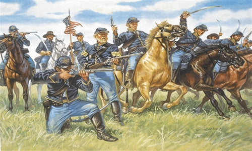 American Civil War Union Cavalry, 1/72 Scale Plastic Figures By Italeri