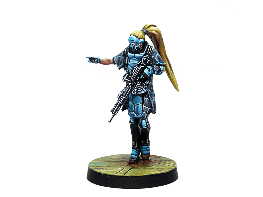 Infinity PanOceania Zulu-Cobra, Special Recon and Intervention Team (Hacker) Miniature Game Figure